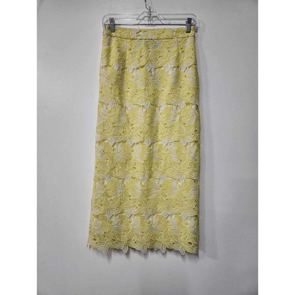 NWT Anthropologie Sunday In Brooklyn Buttercup Eyelet Midi Skirt Size XS. B-4 - Picture 5 of 6